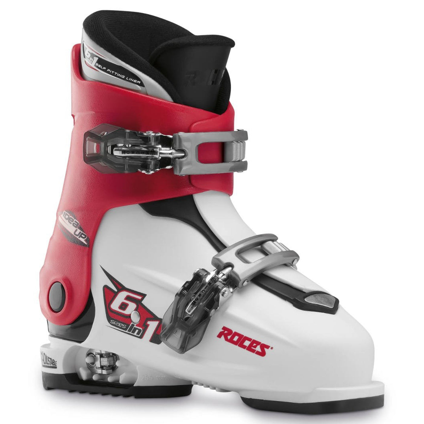 Roces IDEA Up Adjustable Youth Ski Boots | Size 19.0 - 22.0 MP - (OPEN BOX RETURN) SKI BOOTS Roces White/Red/Black  