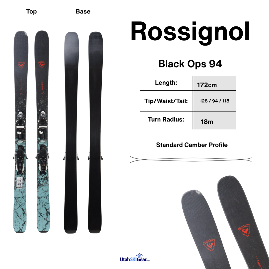 Rossignol Black Ops 94 172cm + Look Konect NX 12 Binding | Utah