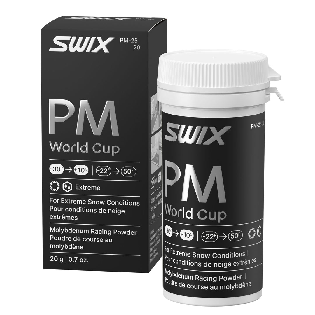 Swix World Cup PM Molybdenum Powder - 20g Racing Wax for Abrasive Snow SKI & SNOWBOARD WAX Swix