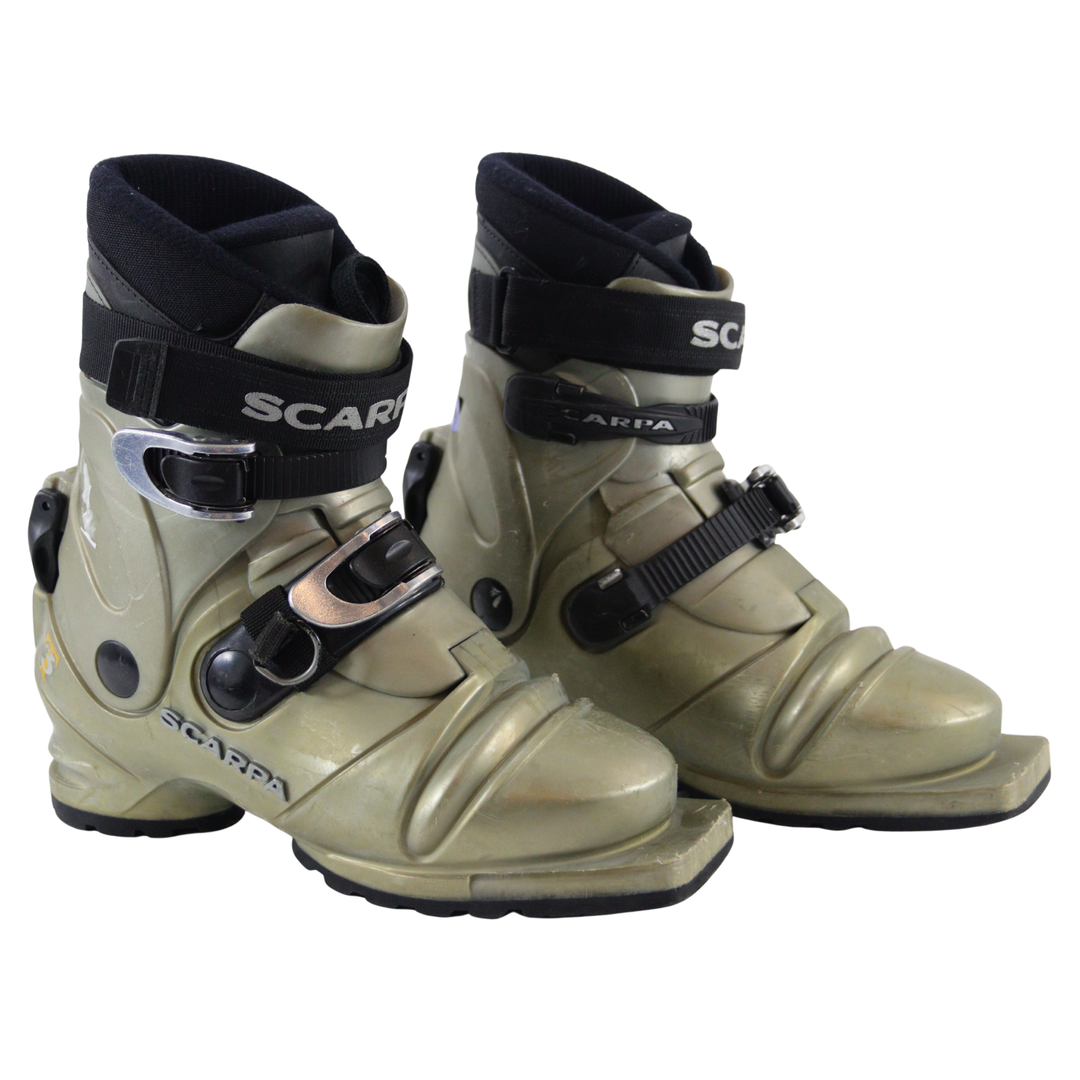 Scarpa T3 Telemark Boot USED - Tan - 24.5 SKI BOOTS Scarpa