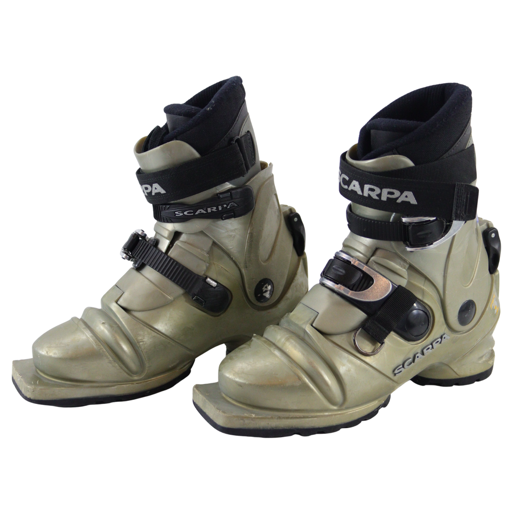Scarpa T3 Telemark Boot USED - Tan - 24.5 SKI BOOTS Scarpa