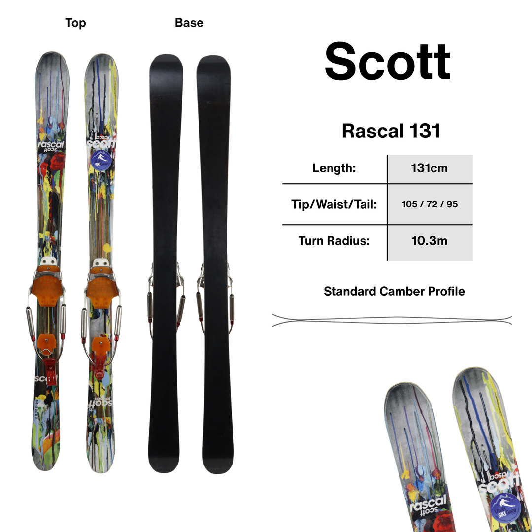 Scott Rascal 131cm - USED + G3 Tele binding – Utah Ski Gear