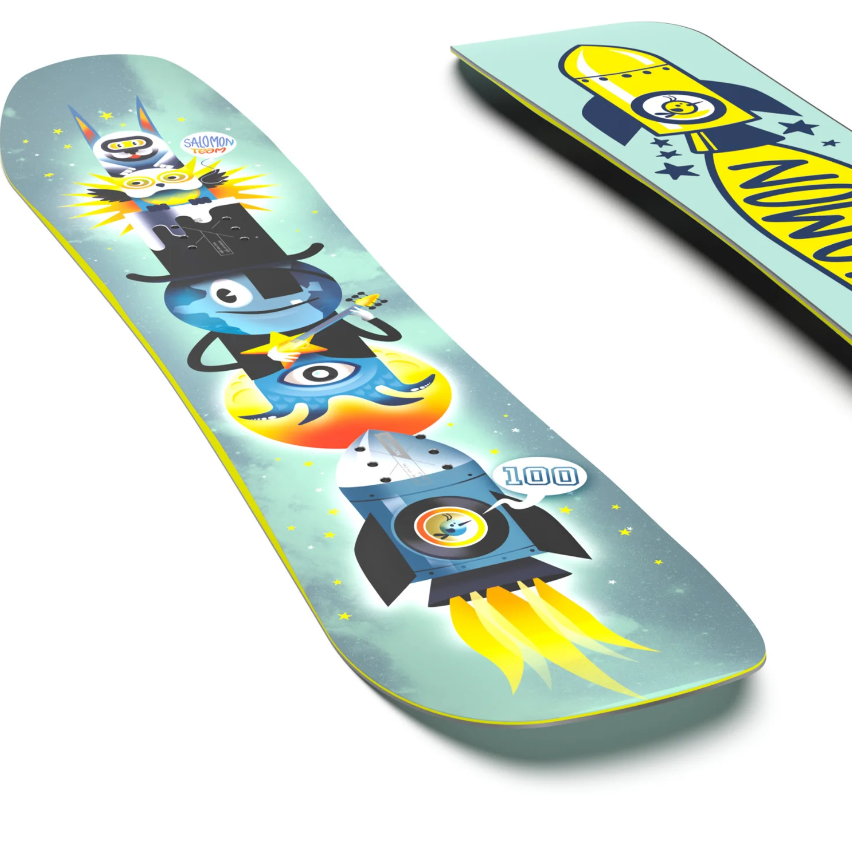 BURTONバートンスノーボードセットキッズ◎サロモンバインディング付 BURTONバートンスノーボードセットキッズ◎サロモンバインディング付
