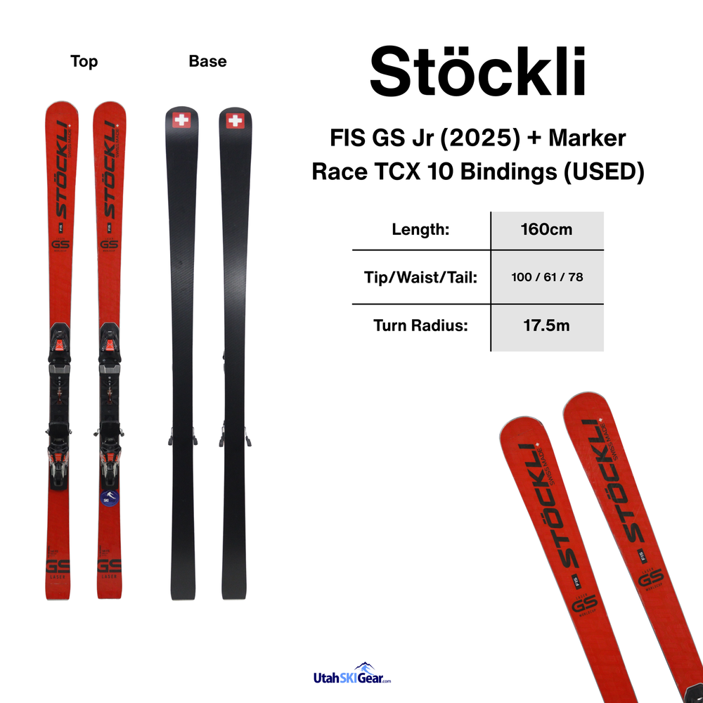 Stockli FIS GS Ski 160cm (2025) - USED USED SKIS Stockli