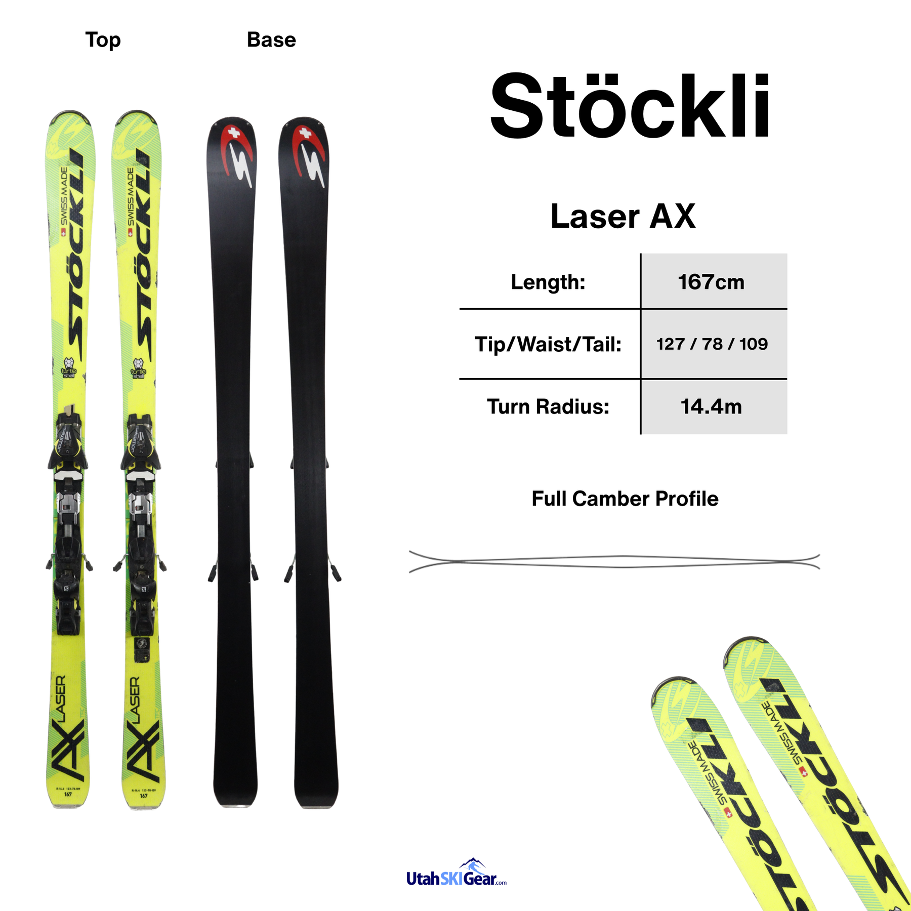 Stockli Laser AX 167cm - USED – Utah Ski Gear