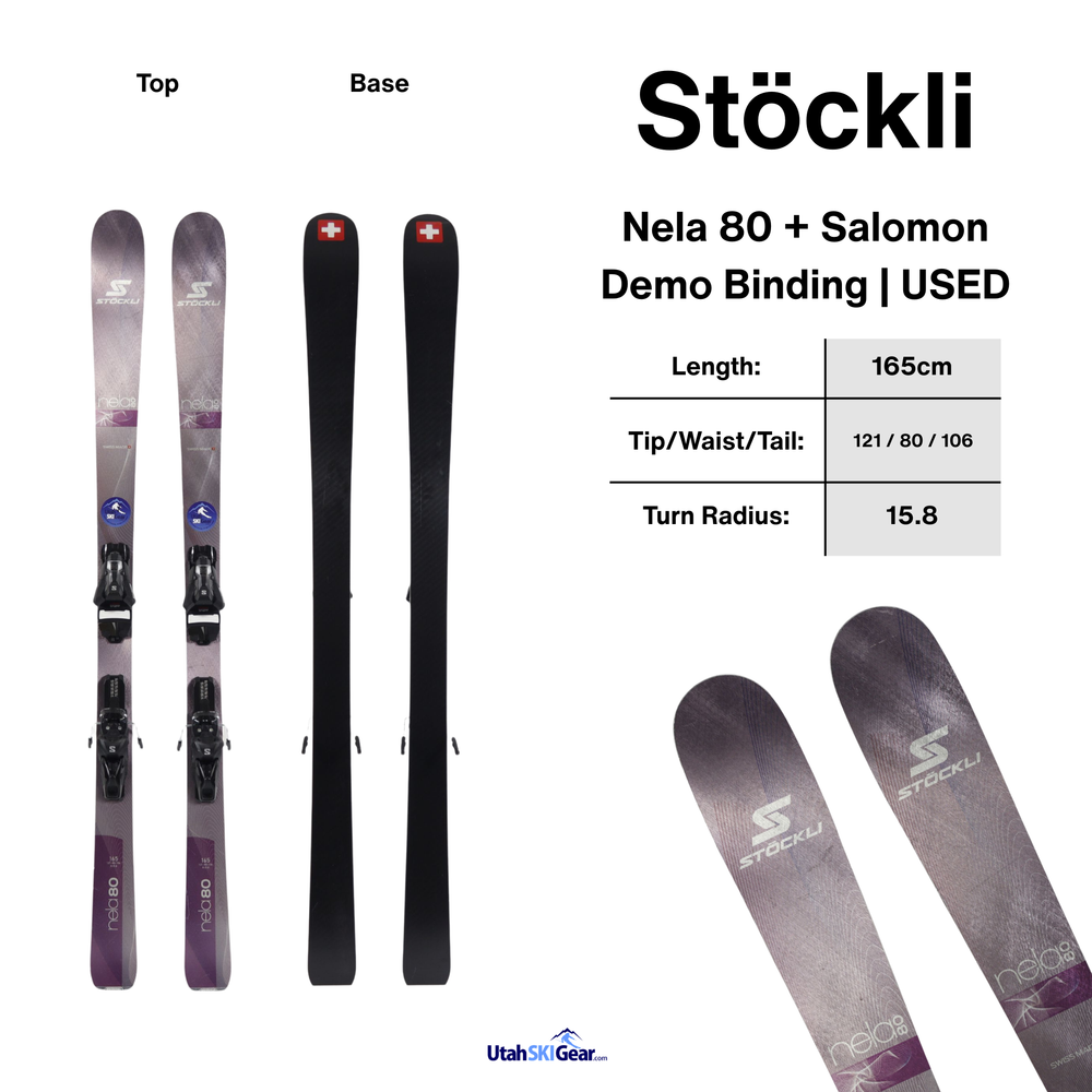 Stockli Nela 80 (2023) + Salomon Demo Bindings - USED USED SKIS Stockli