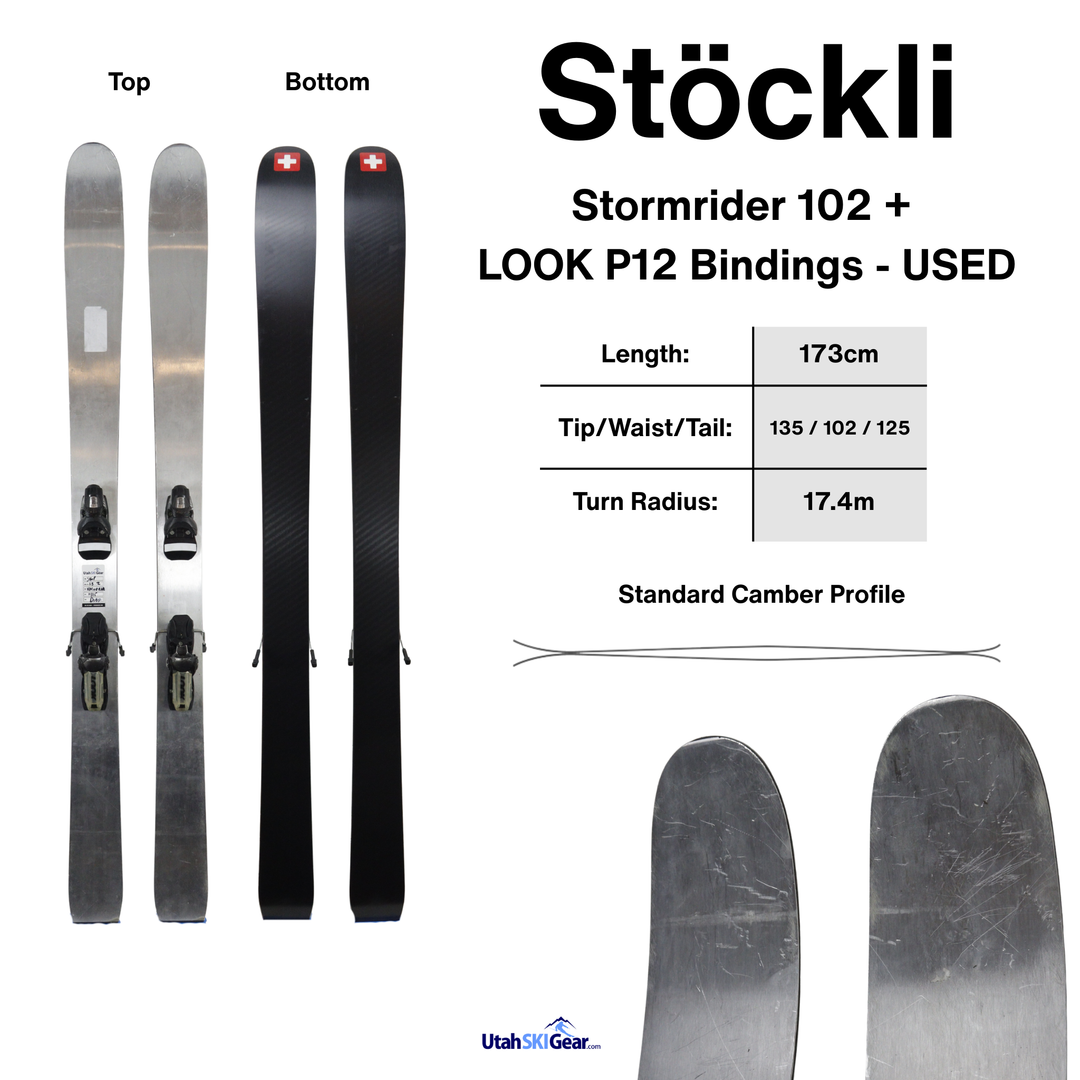 Stockli Stormrider 102 + Look P12 Bindings - USED USED SKIS Stockli