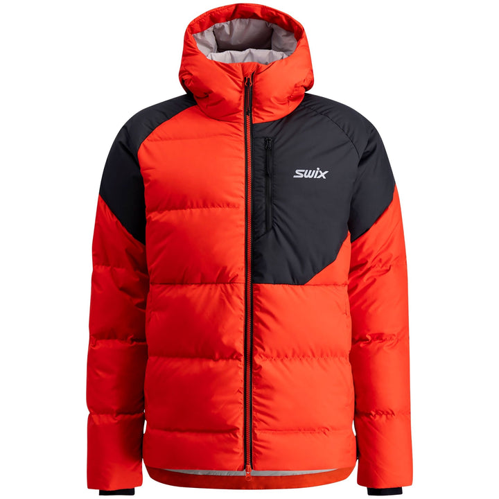 Swix Focus Down Jacket Men's APPAREL Swix S Fiery Red/Black