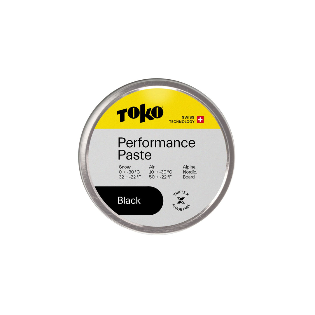 Toko Performance Paste Black 75ml - No-Iron Race Wax for Dirty Snow SKI & SNOWBOARD WAX Toko