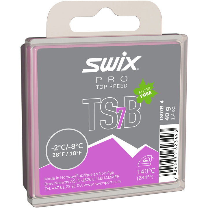 Swix Top Speed Black Wax 40g SKI & SNOWBOARD WAX Swix TSB 7 Violet