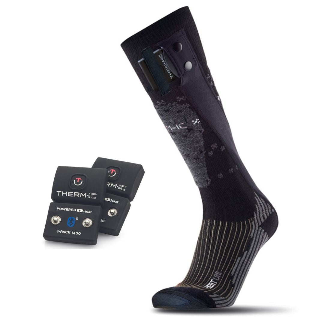 Therm-ic Heat Fusion Power Socks UNI S-1400B - Heated Socks + Bluetooth Batteries | Open Box Return HEATED ACCESSORIES Therm-ic Small