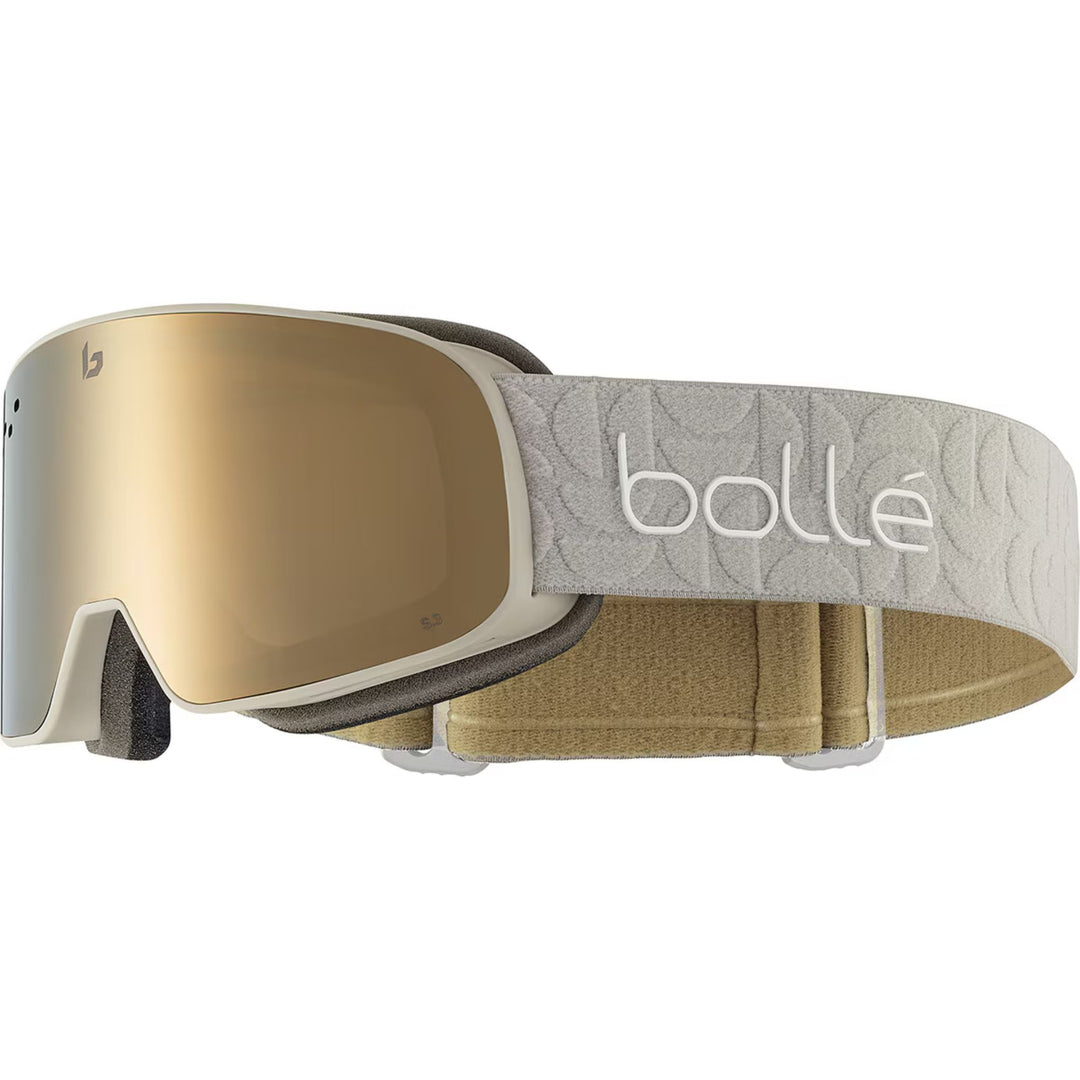 Bollé Nevada Small Ski Goggles GOGGLES Bolle Stockholm Sand Matte with Gold Cat 3 Lens