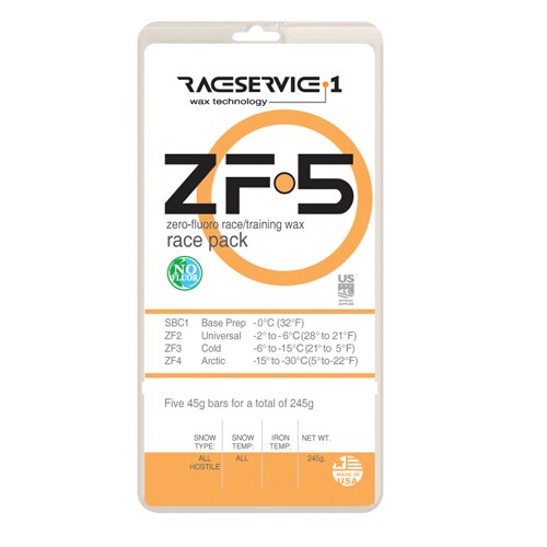 RaceService 1 ZF5 Baseline Combi 5 Pack - 245g SKI & SNOWBOARD WAX RaceService1