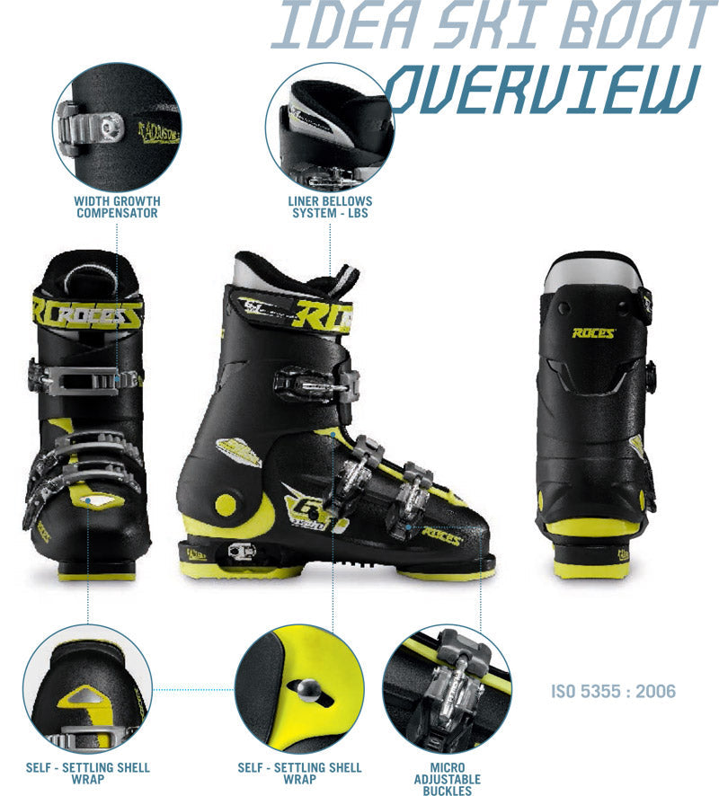 Roces IDEA Free Adjustable Youth Ski Boots | Size 22.5 - 25.5 MP - (Open Box Return) SKI BOOTS Roces   