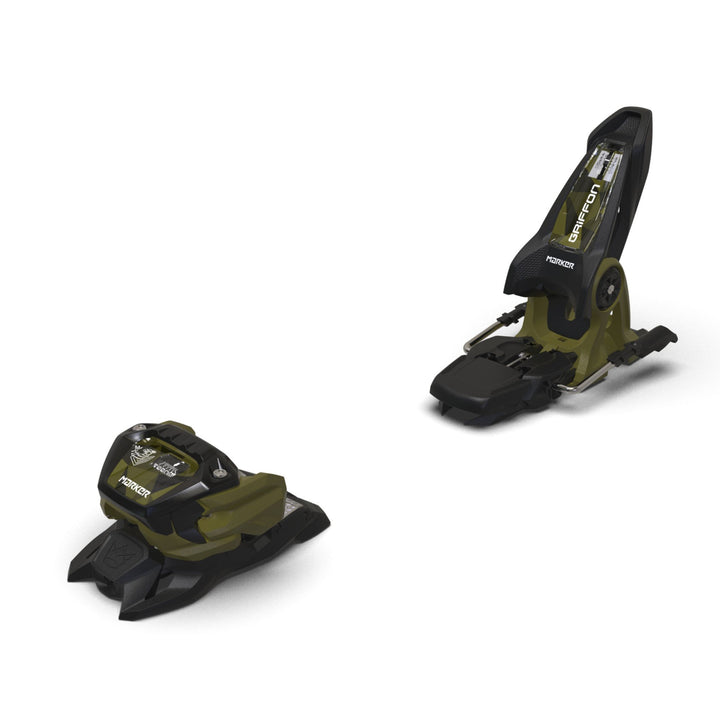 Marker Griffon 13 ID All Mountain Freeride Alpine Ski Bindings | 2025 SKI BINDINGS Marker Black / Olive Green 100mm