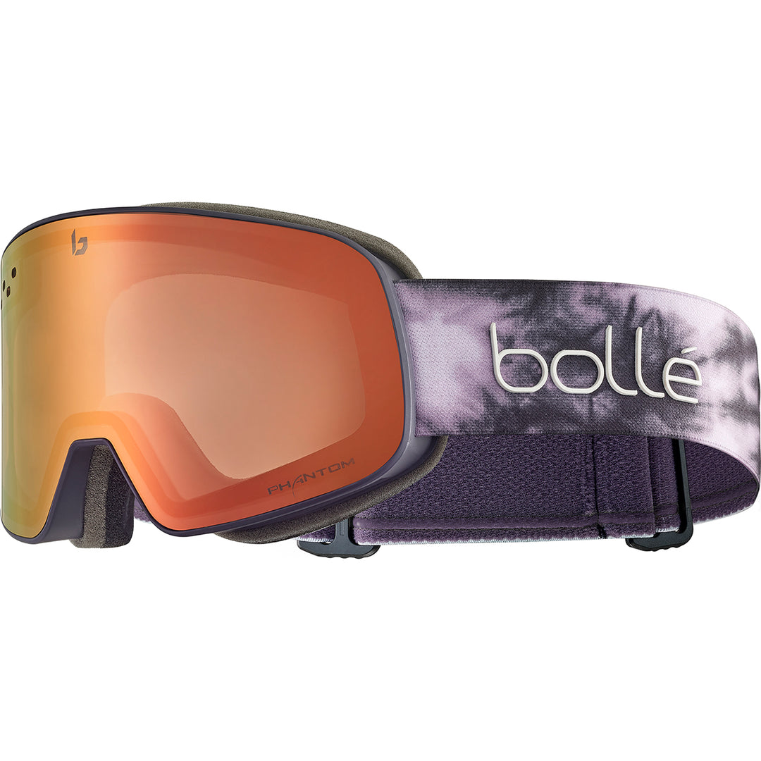 Bollé Nevada Ski Goggles GOGGLES Bolle Plum Tie & Dye Matte with Phantom Red Lens  