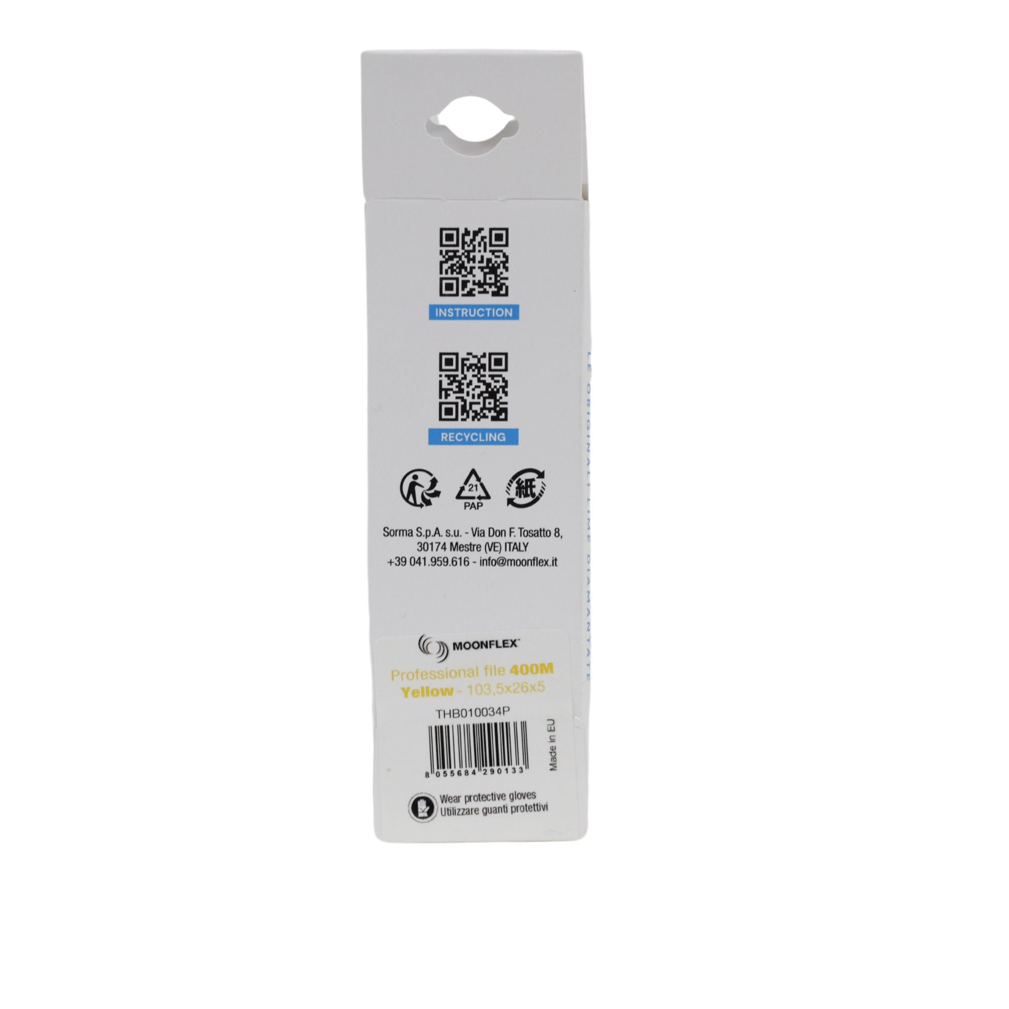 Diaface Moonflex Diamond File Stone - 102mm 400 Grit - Yellow EDGE TOOLS Diaface