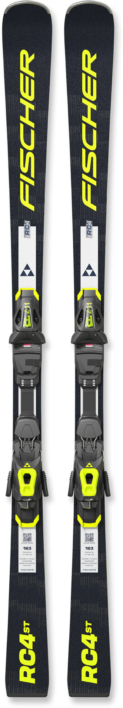 Fischer RC4 ST Skis + Fischer Z11 GW Powerrail - 163cm | 2027 - [Open Box Return] SKIS Fischer