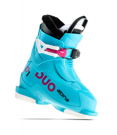 Alpina Duo 1 Kid's Ski Boots SKI BOOTS Alpina 15.5 Turquoise