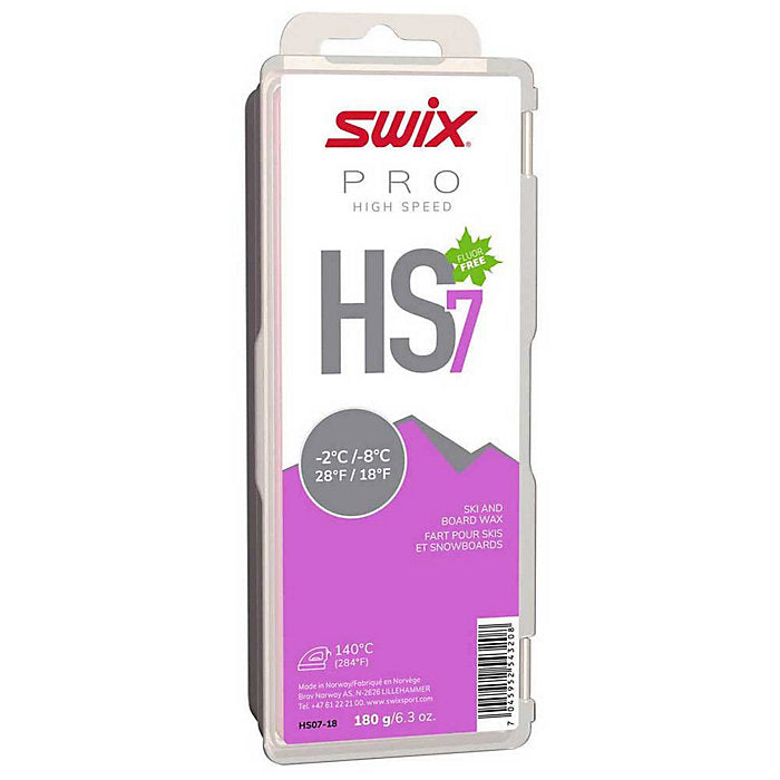 Swix High Speed Series Wax - 180g SKI & SNOWBOARD WAX Swix HS7 Violet