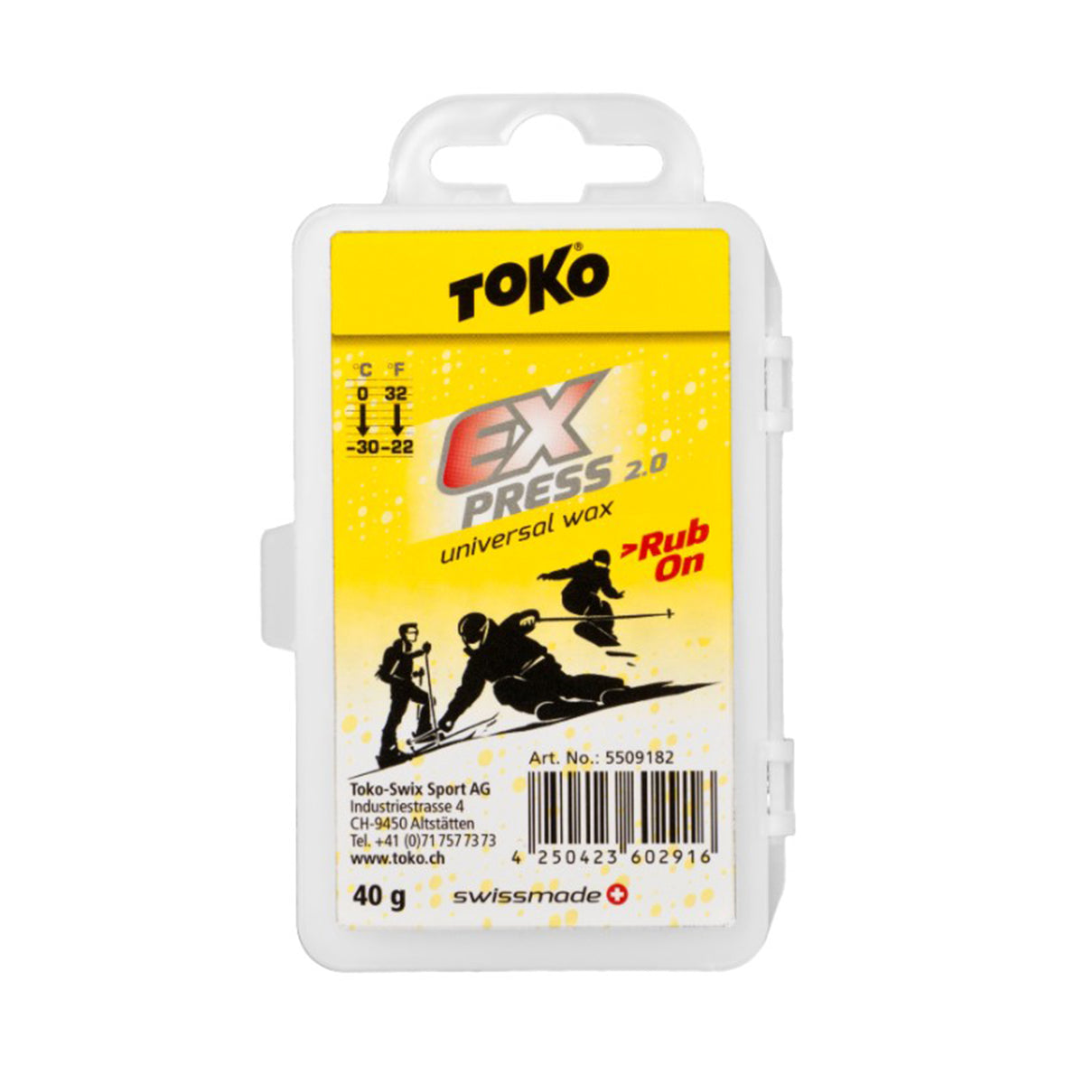 Toko Express Rub-on 2.0 40g - Fluoro Free - Open Box Return SKI & SNOWBOARD WAX Toko   