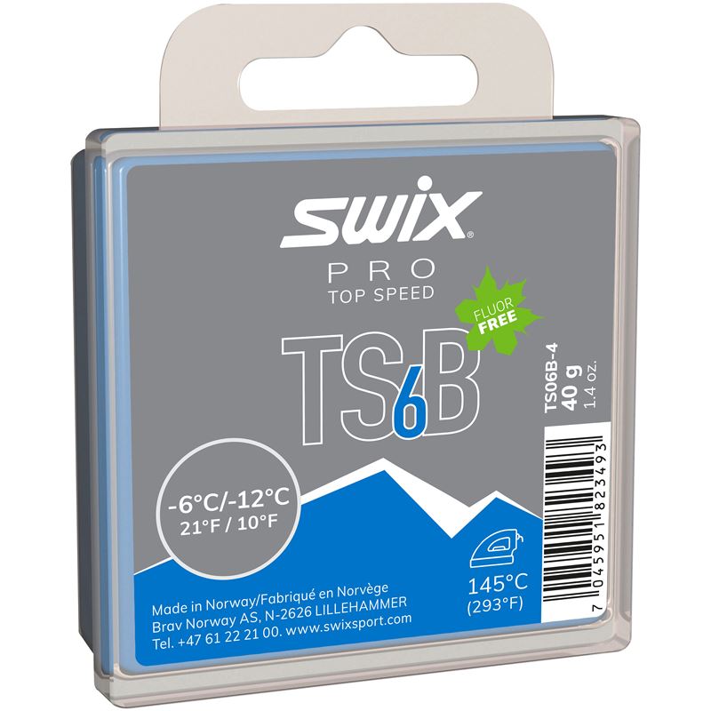 Swix Top Speed Black Wax 40g SKI & SNOWBOARD WAX Swix TSB 6 Blue