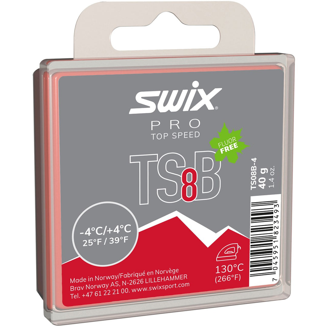 Swix Top Speed Black Wax 40g SKI & SNOWBOARD WAX Swix TSB 8 Red