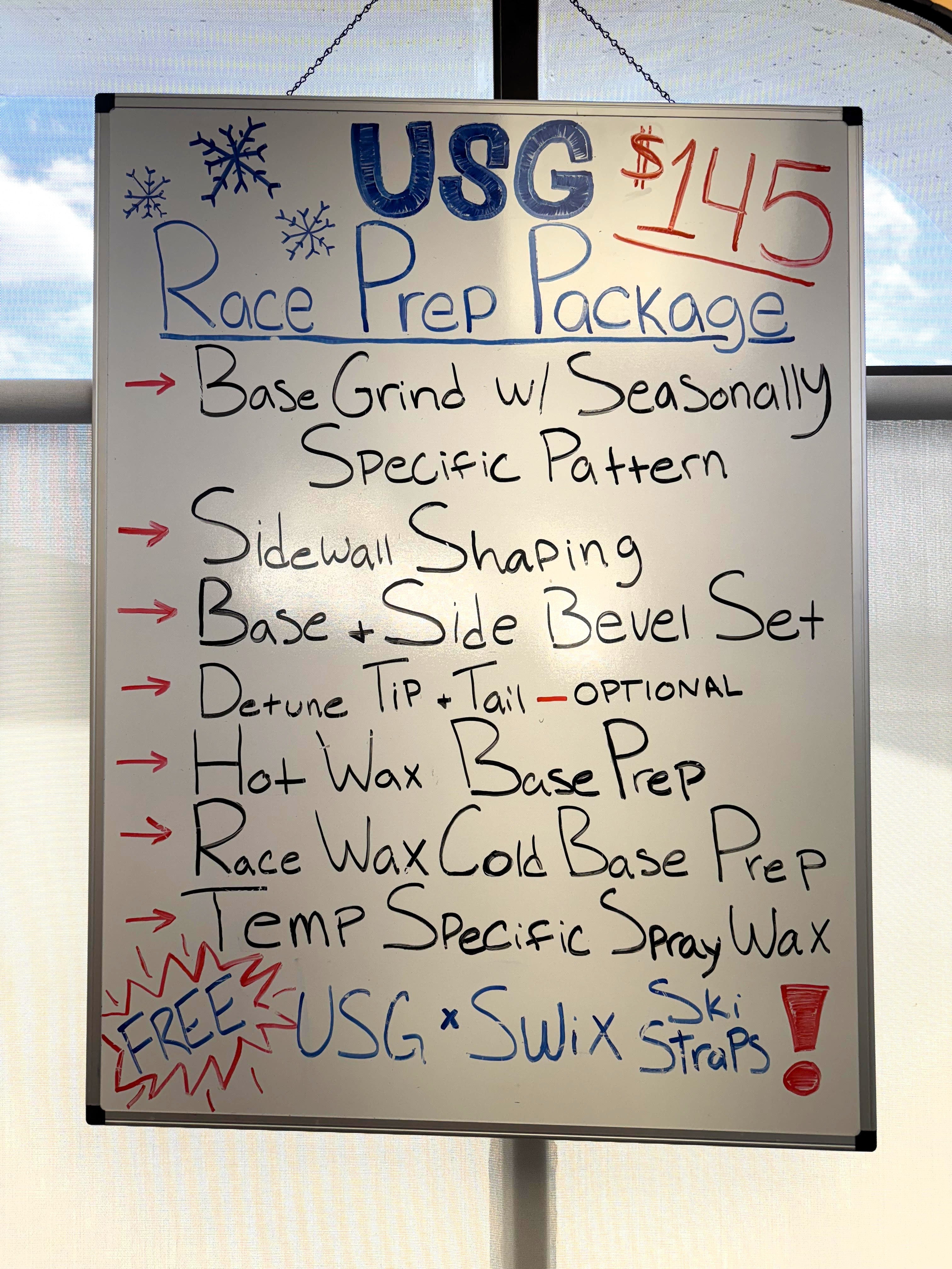Race Prep Package Services Utah Ski Gear