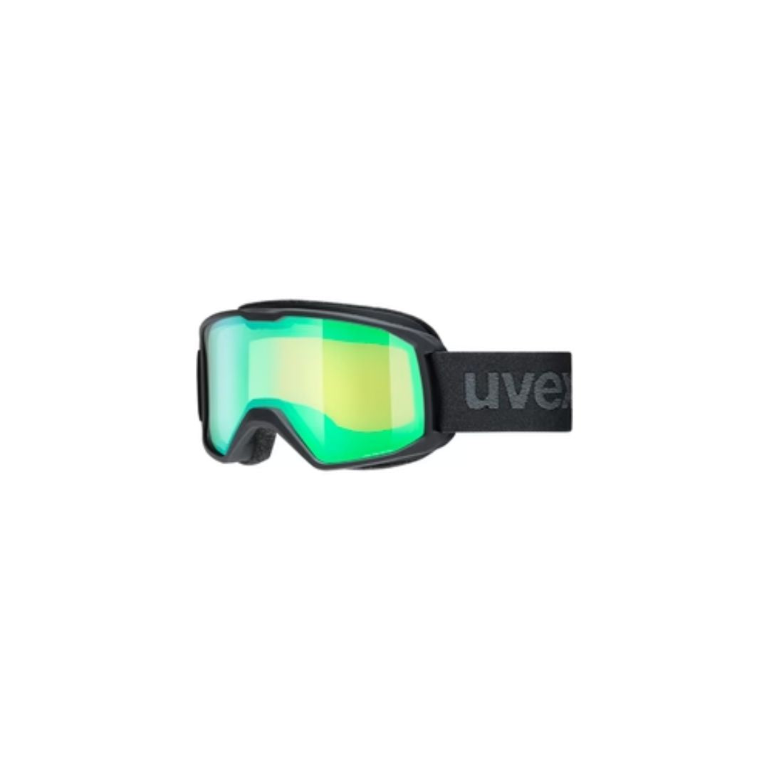 uvex snow goggles Uvex Elemnt FM Ski Goggles Black Mirror Green Lasergold Lite/CAT2