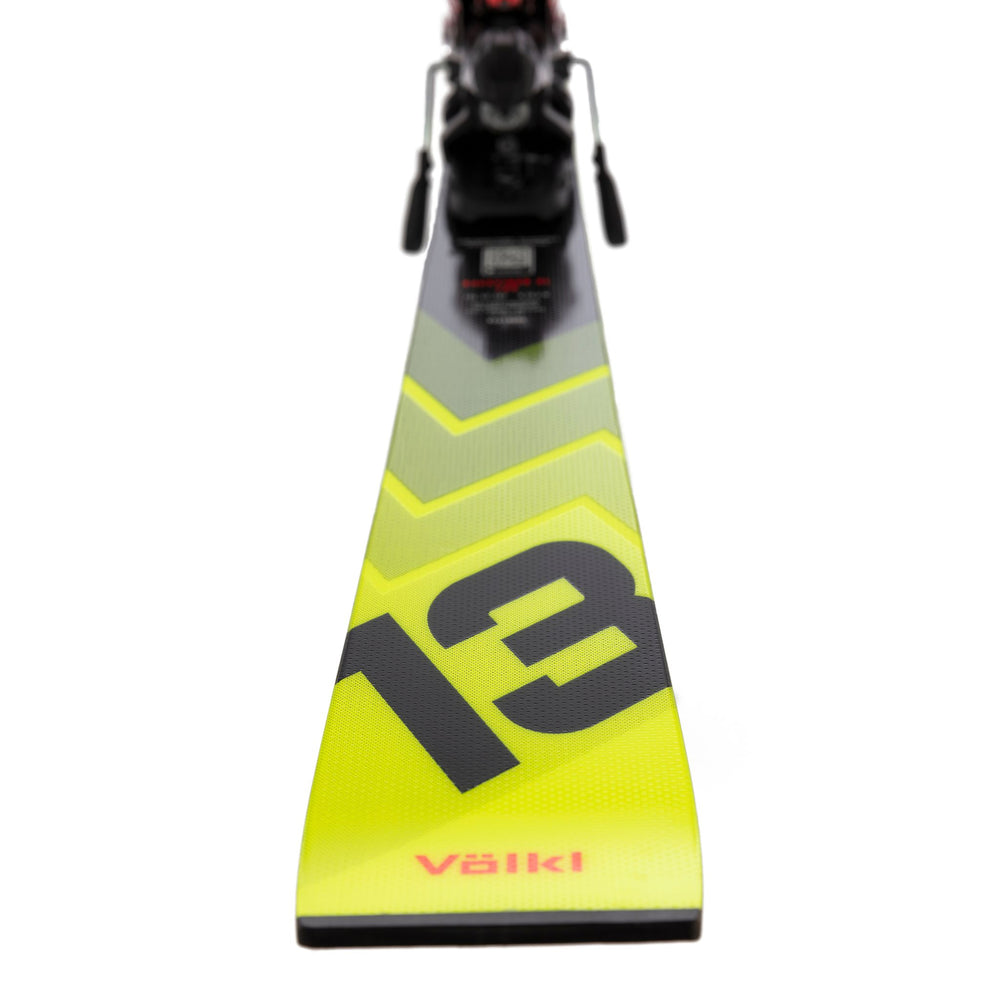 Volkl Racetiger SL + RMotion3 12 GW (Yellow, Black, Grey). Sold by Utah Ski Gear.