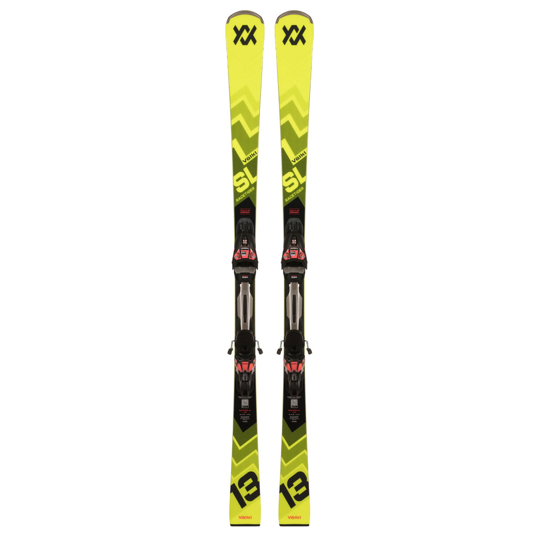 Volkl Racetiger SL + RMotion3 12 GW (Yellow, Black, Grey). Sold by Utah Ski Gear.