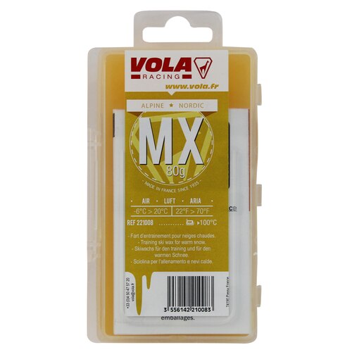 Vola MX Training Wax - Yellow Warm SKI & SNOWBOARD WAX Vola 80g  