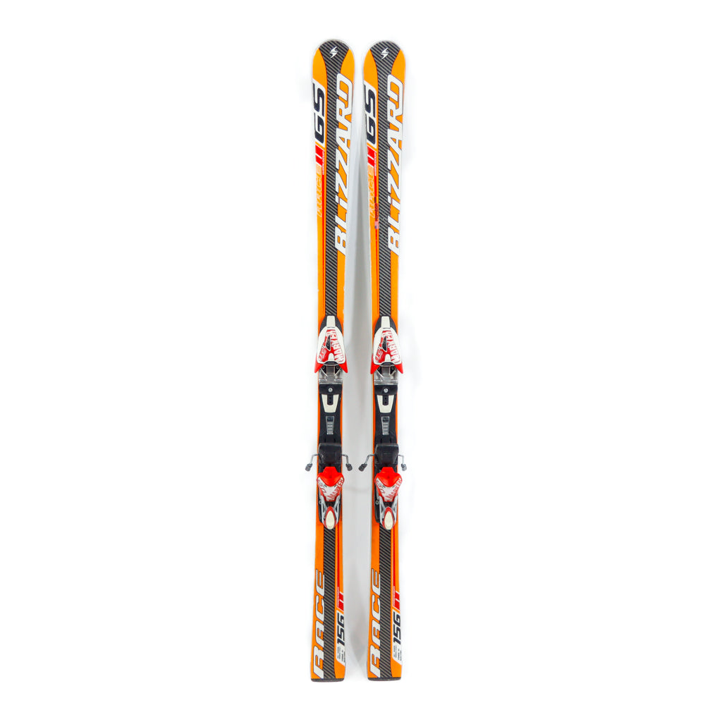 156cm Blizzard Magnesium World Cup GS Skis  + Marker Comp 12 Bindings and Power Plate | USED SKIS Blizzard   