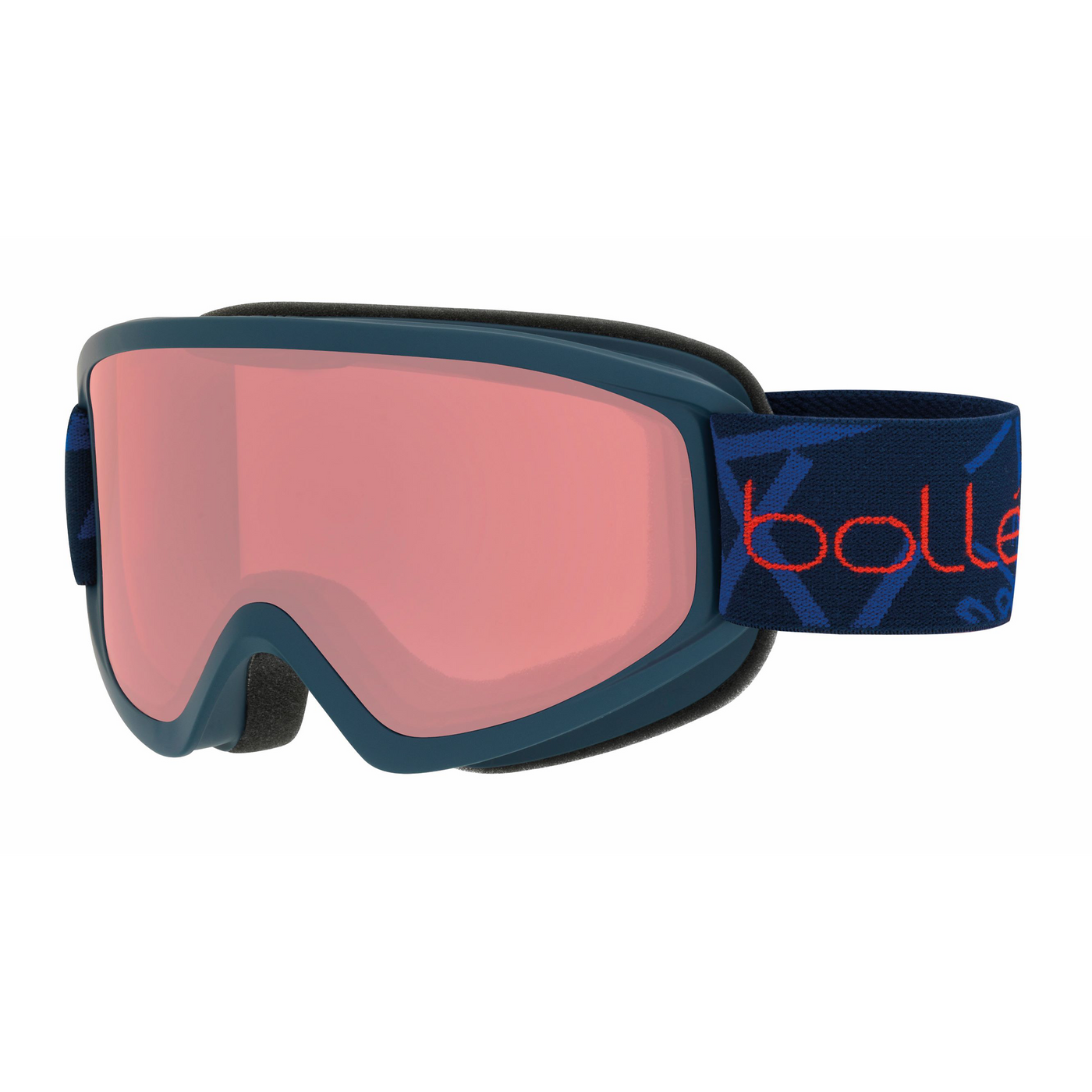 Bollé Freeze Ski Goggles - DISCONTINUED GOGGLES Bolle Matte Navy with Vermillion Lens  