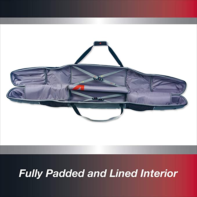 Athalon Hard Shell Wheeled Double Ski Bag - 185cm BAGS Athalon