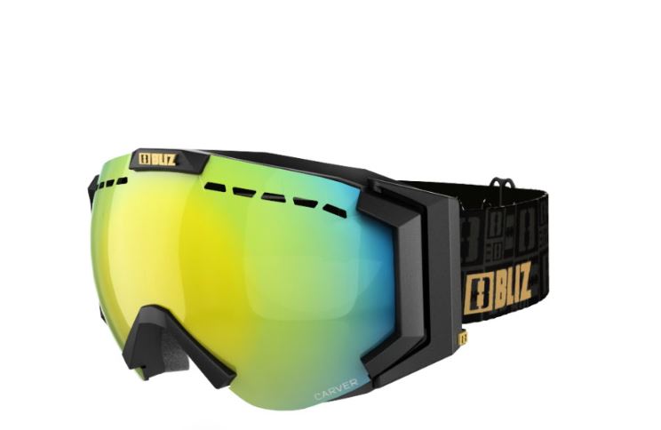 Bliz Carver Small Face Ski Goggle - Black w gold - Cat 2 | No Box GOGGLES Bliz   