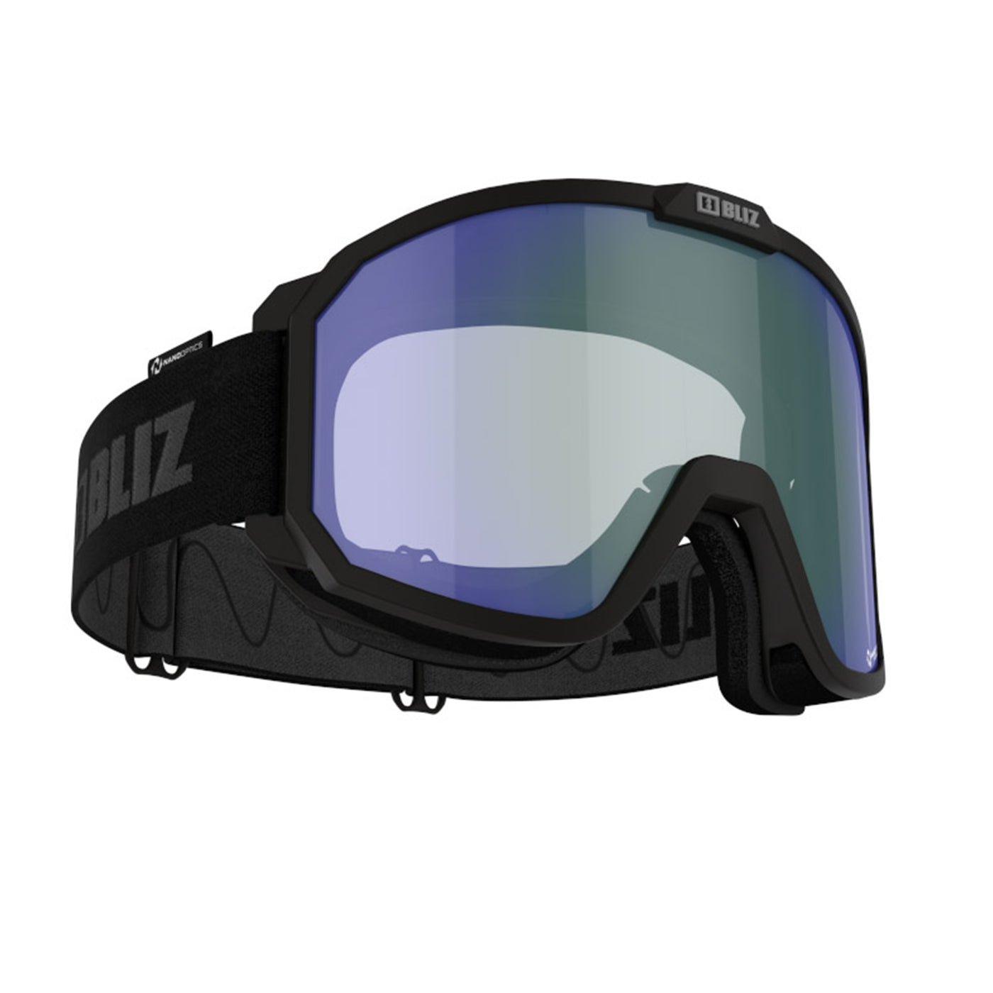 Bliz Ski Goggles - Rave 18 - Black with Orange Blue Nano Optics Photocromic Lenses GOGGLES Bliz   