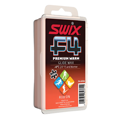 Swix F4 Warm Ski Wax w/ Cork - 60g SKI & SNOWBOARD WAX Swix   
