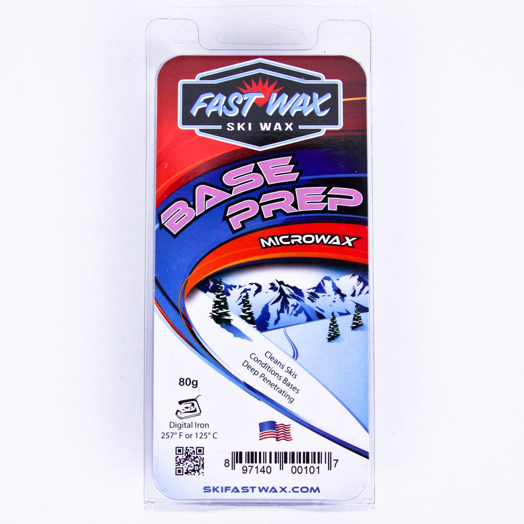 Fast Wax Base Prep 80g NonFluorinated Base Prep Wax Utah Ski Gear