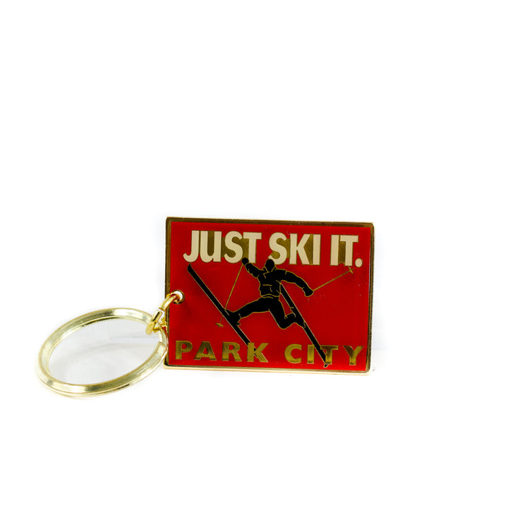 Park City Ski Resort Keychain ACCESSORIES Utah Ski Gear Just Ski It  