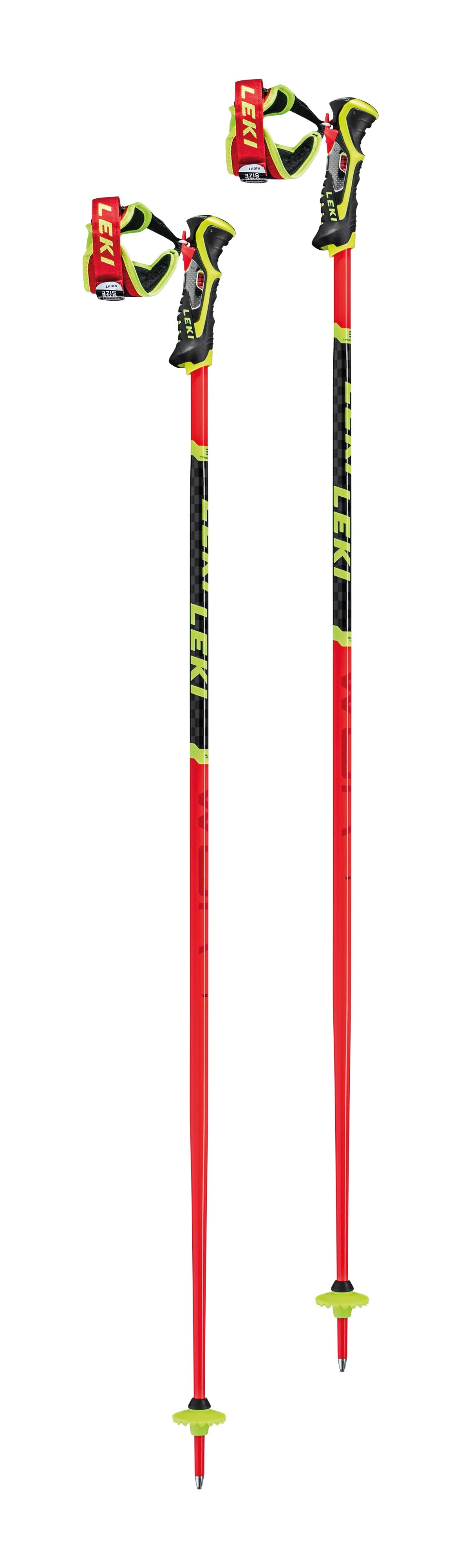 Leki WCR TBS SL 3D Aluiminum Alpine Ski Race Poles | Red SKI POLES Leki 125cm  