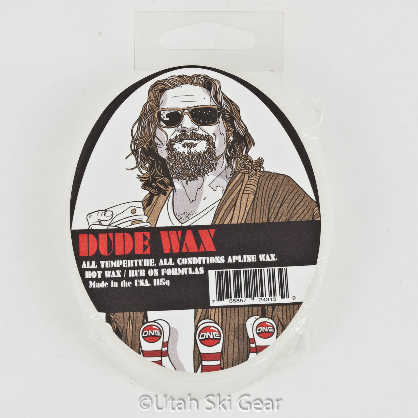 One MFG Dude Wax - Smells like Old Spice SKI & SNOWBOARD WAX OneBall   