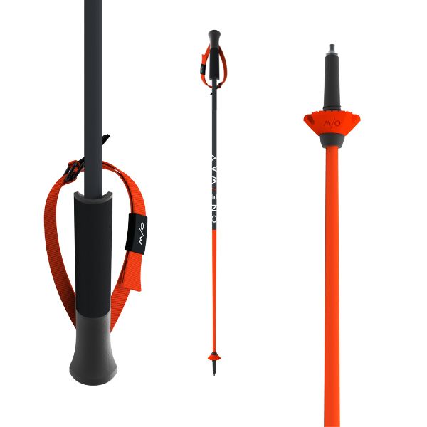 One Way RD SL Junior Race Poles - 2025 SKI POLES One Way 100cm/2K Grip