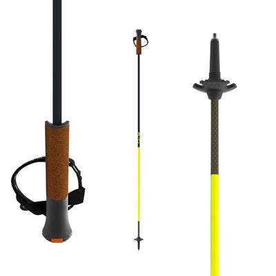 One Way GT 11 Carbon Mag Lightweight Ski Poles SKI POLES One Way 125cm Flame 