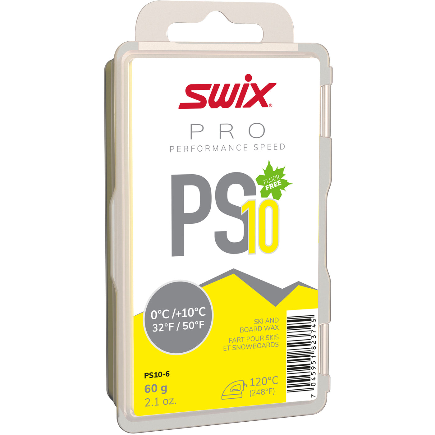 Swix PS10 Yellow 60g - Performance Speed SKI & SNOWBOARD WAX Swix   