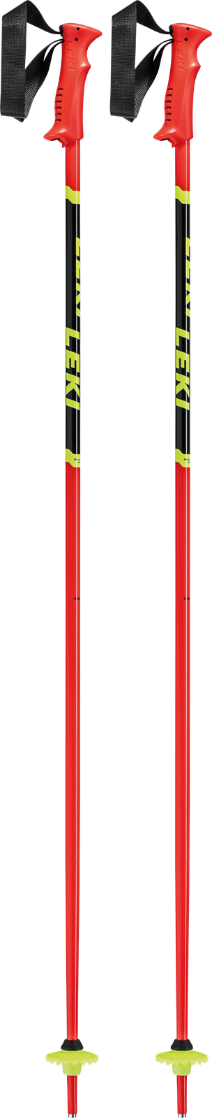 Leki Kids Ski Poles Red Yellow & Black - 2023 SKI POLES Leki   