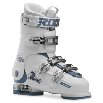 Roces IDEA Free Adjustable Youth Ski Boots | Size 22.5 - 25.5 MP SKI BOOTS Roces White/Teal  