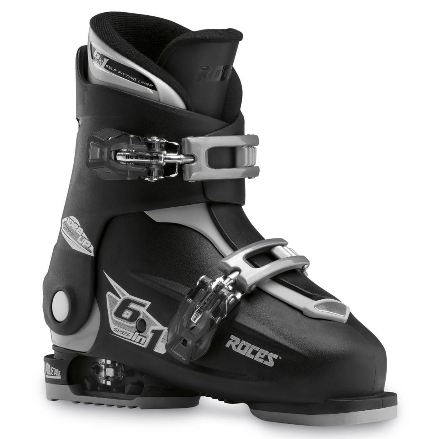 Roces IDEA Up Adjustable Youth Ski Boots | Size 19.0 - 22.0 MP SKI BOOTS Roces Black/Silver  