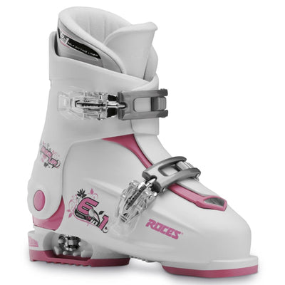 Roces IDEA Up Adjustable Youth Ski Boots | Size 19.0 - 22.0 MP SKI BOOTS Roces White/Deep Pink  