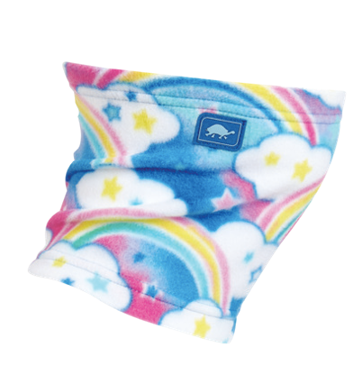 Turtle Fur Kids Playful Prints Fleece Neck Warmer APPAREL Turtle Fur Rainbow Sky  
